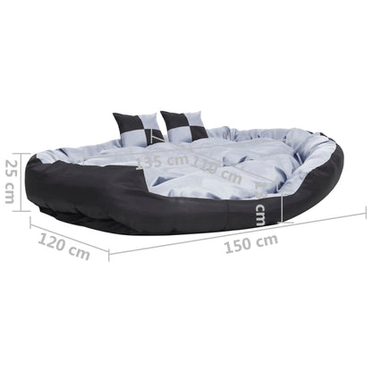 Dog Cushion | Grey and Black | 420D Oxford fabric with PU coating