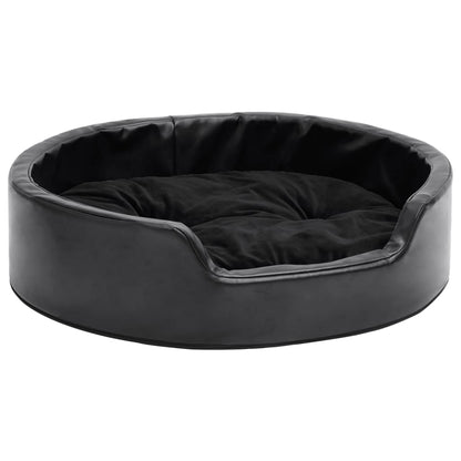 Dog Bed | Black | Faux leather, plush | 69x59x19 cm | Dog Bed