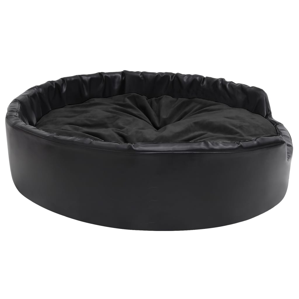 Dog Bed | Black | Faux leather | Medium | Dog Bed | Rectangular