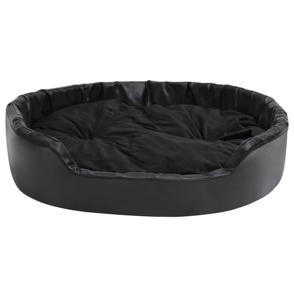 Dog Bed | Black | Faux leather | Medium | Dog Bed | Rectangular
