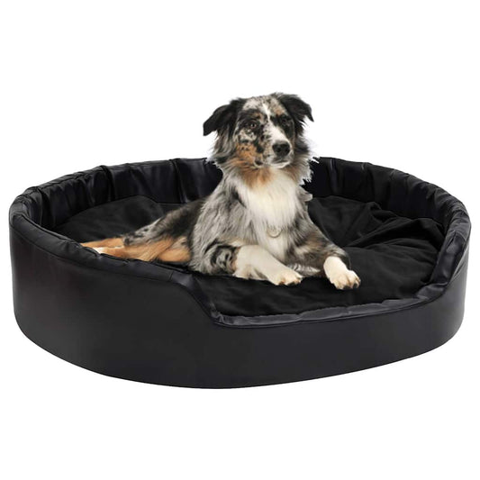 Dog Bed | Black | Faux leather | Medium | Dog Bed | Rectangular