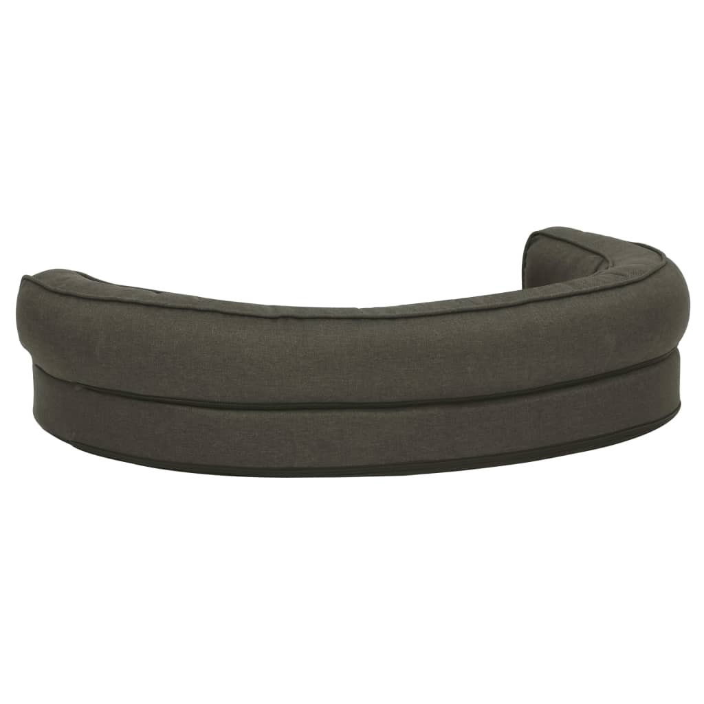 Ergonomic Dog Bed Mattress 75x53 cm Linen Look Dark Grey