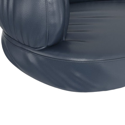 Dog Bed | Dark Blue | Faux Leather (100% polyurethane) | 75x53 cm