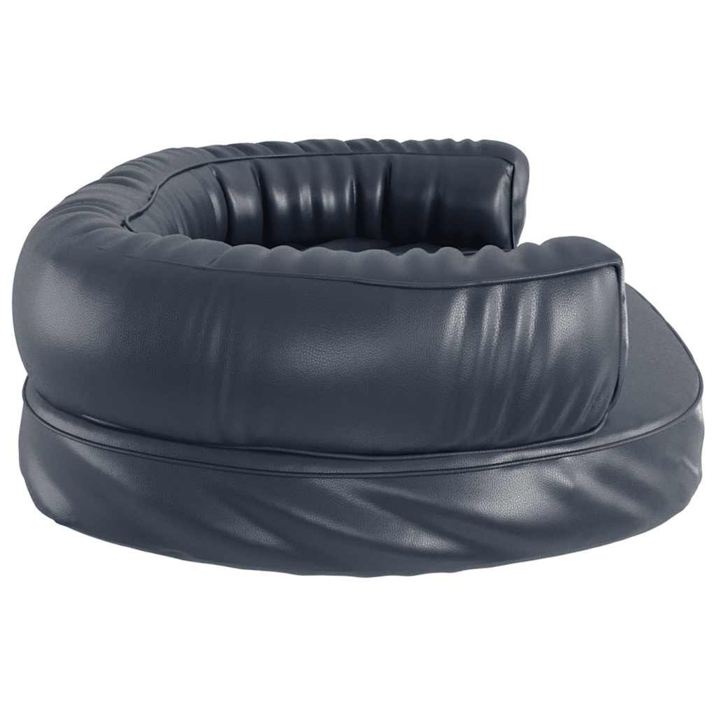 Dog Bed | Dark Blue | Faux Leather | Dog Bed | Rectangular | Modern