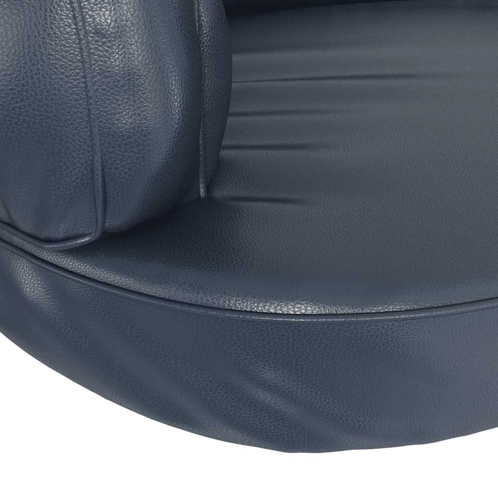 Dog Bed | Dark Blue | Faux Leather | Dog Bed | Rectangular | Modern