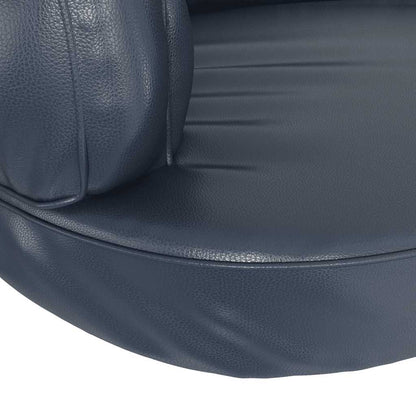 Dog Bed | Dark Blue | Faux Leather | Dog Bed | Rectangular | Modern