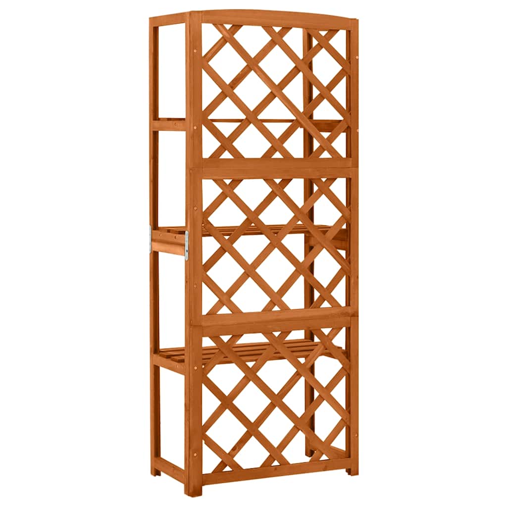Trellis Natural wood Solid fir wood Medium Shelving Trellis