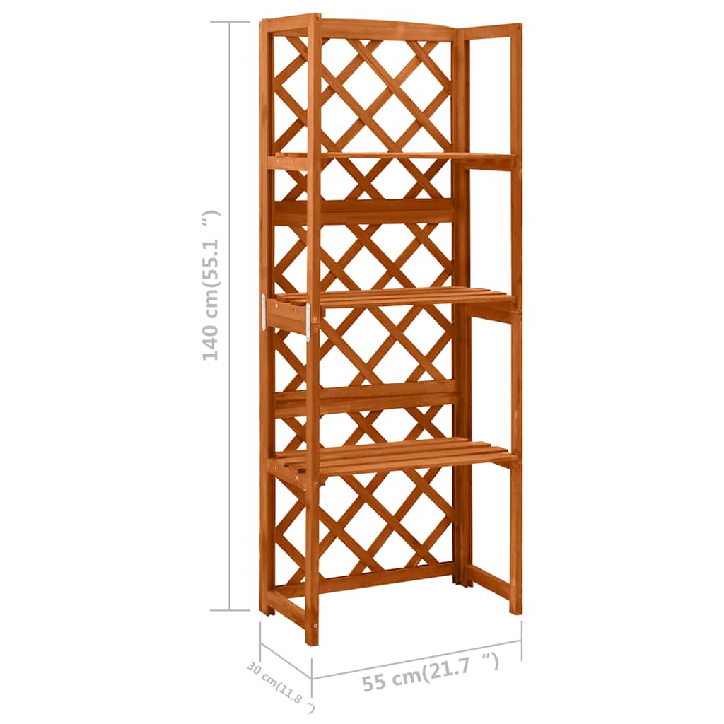Trellis Natural wood Solid fir wood Medium Shelving Trellis