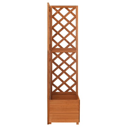 Planter Natural wood Solid fir wood Medium Planter Triangular