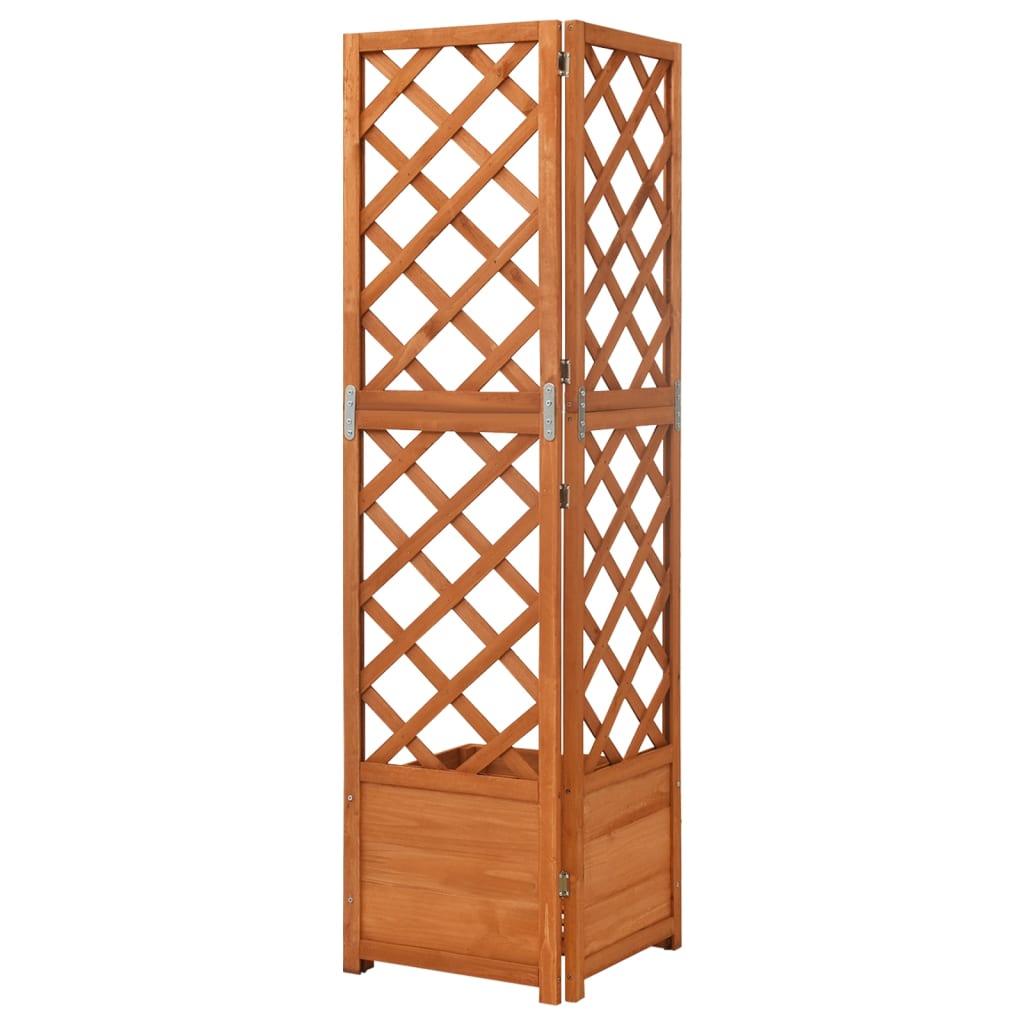 Planter Natural wood Solid fir wood Medium Planter Triangular