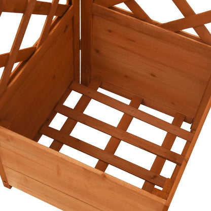 Planter Natural wood Solid fir wood Medium Planter Triangular