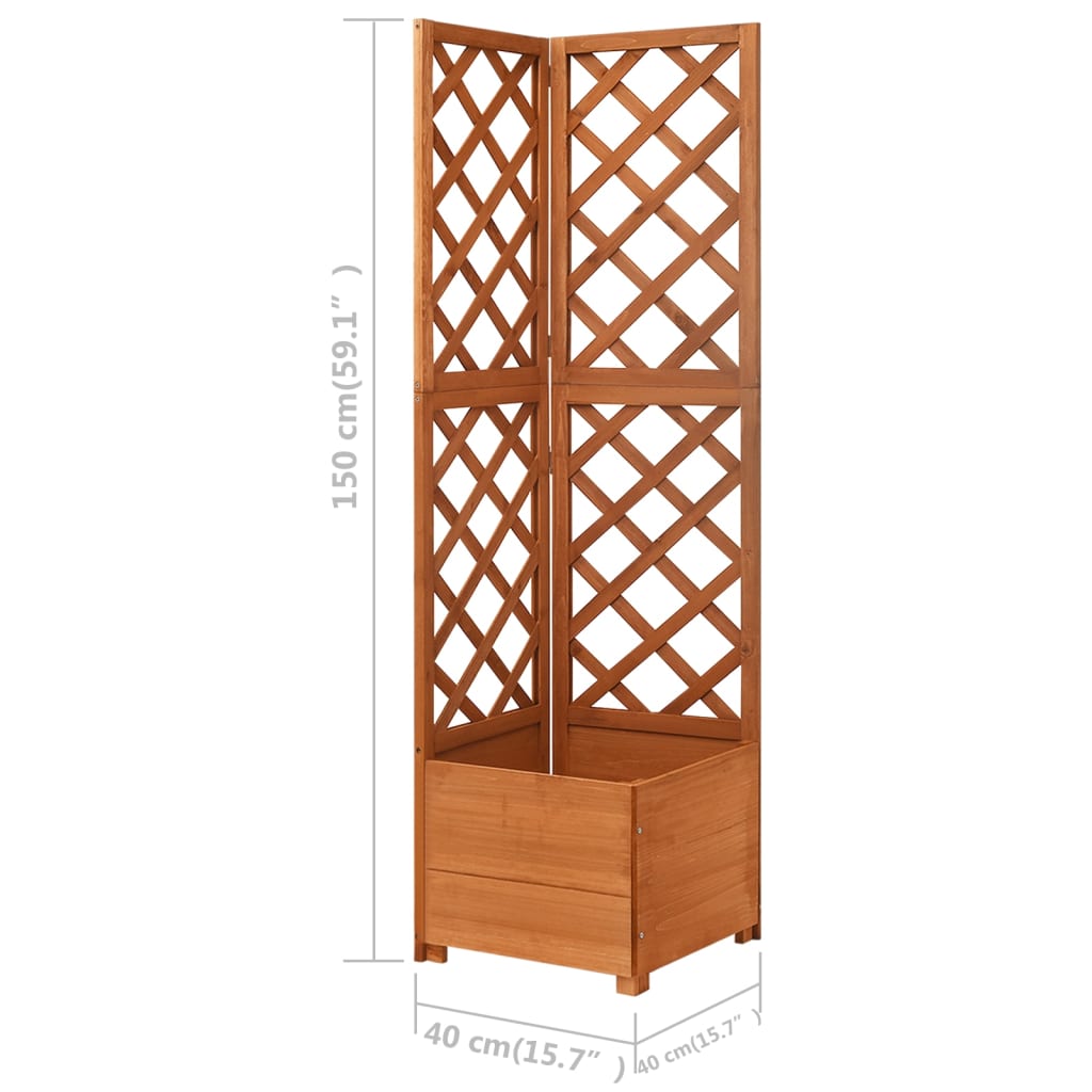 Planter Natural wood Solid fir wood Medium Planter Triangular