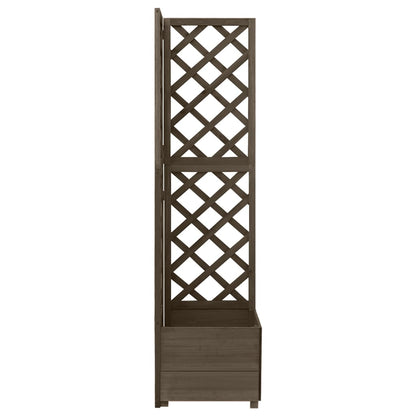 Planter Grey Solid Fir Wood 59.1 in tall Planters Planter
