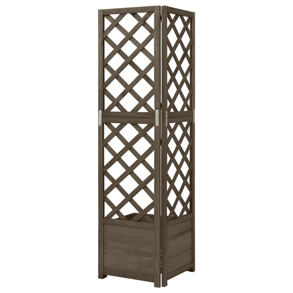 Planter Grey Solid Fir Wood 59.1 in tall Planters Planter