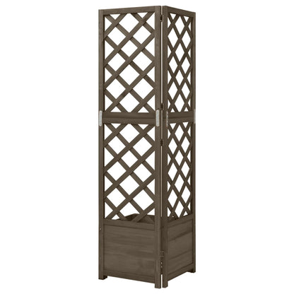 Planter Grey Solid Fir Wood 59.1 in tall Planters Planter