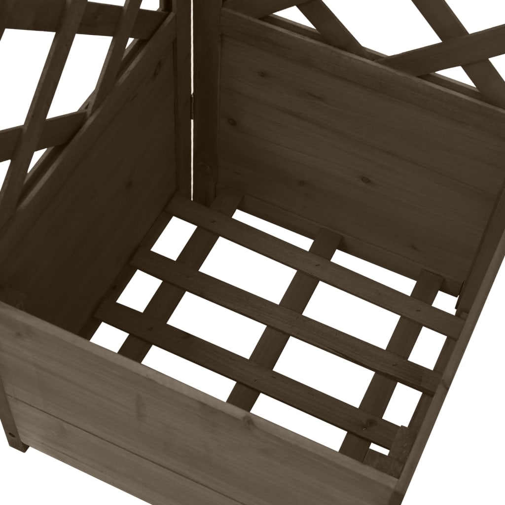 Planter Grey Solid Fir Wood 59.1 in tall Planters Planter