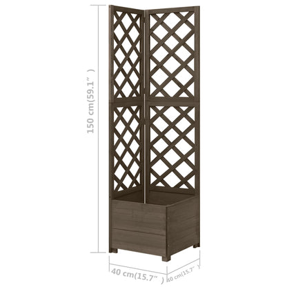 Planter Grey Solid Fir Wood 59.1 in tall Planters Planter