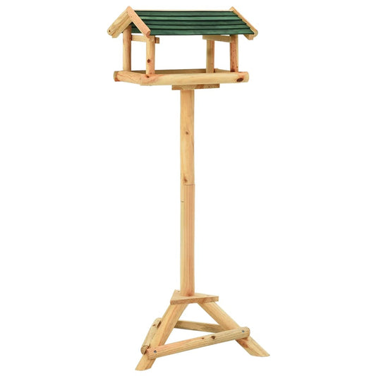 Bird Feeder | Natural wood | Solid fir wood | 100 cm tall | Durable