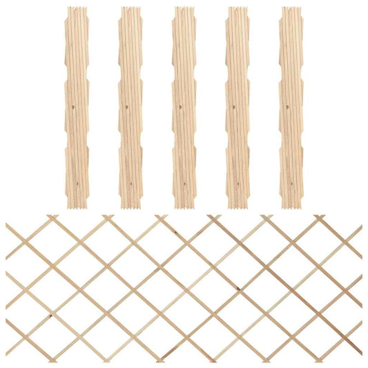 Trellis Fences 5 pcs Solid Firwood 180x80 cm