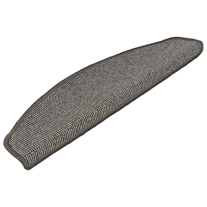 Stair Mats 15 pcs 65x21x4 cm Grey Half Round Large