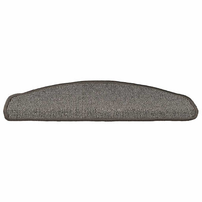 Stair Mats 15 pcs 65x21x4 cm Grey Half Round Large