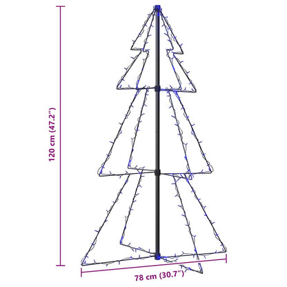 Christmas Cone Tree 160 LEDs Indoor and Outdoor 78x120 cm