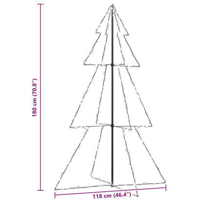 Christmas Cone Tree 240 LEDs Indoor and Outdoor 118x180 cm