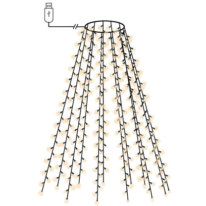Christmas Tree Net Lights with 180 LEDs Cold White 70.9