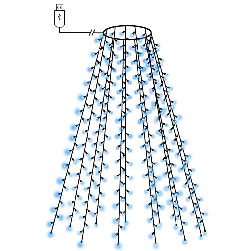 Christmas Tree Net Lights with 180 LEDs Blue 180 cm