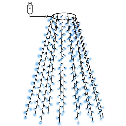 Christmas Tree Net Lights with 180 LEDs Blue 180 cm