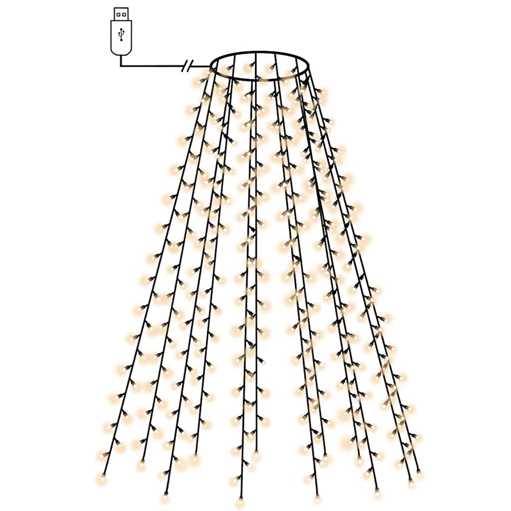 Tree Light | Cold white | PVC | 210 cm tree height | Decorative Inlays