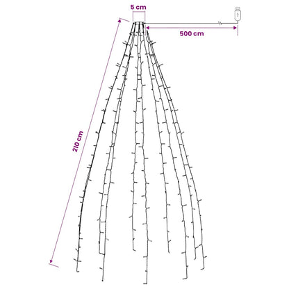 Christmas Tree Net Lights with 210 LEDs Cold White 210 cm