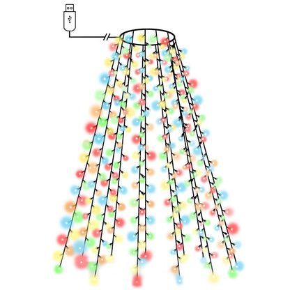 Christmas Tree Net Lights with 210 LEDs Colourful 210 cm