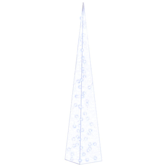 Acrylic Decorative LED Light Cone Blue 120 cm
