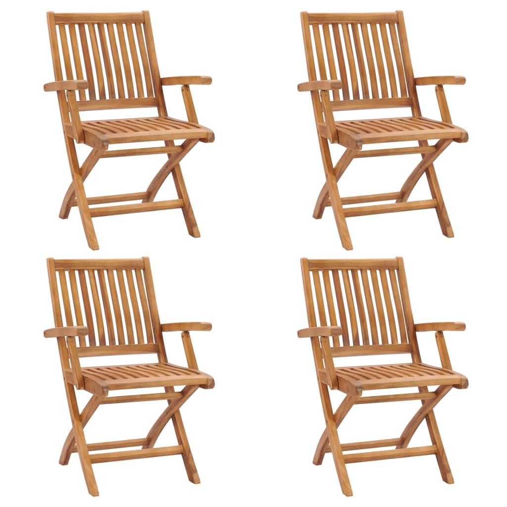Garden Chair | Set of 4 | Teak | Solid Teak wood | Standard | Foldable