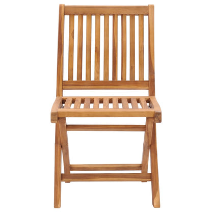 Garden Chair | Set of 8 | Brown | Solid Teak Wood | Standard | Foldable