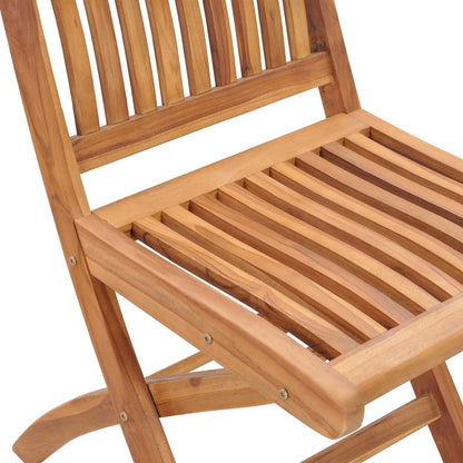 Garden Chair | Set of 8 | Brown | Solid Teak Wood | Standard | Foldable