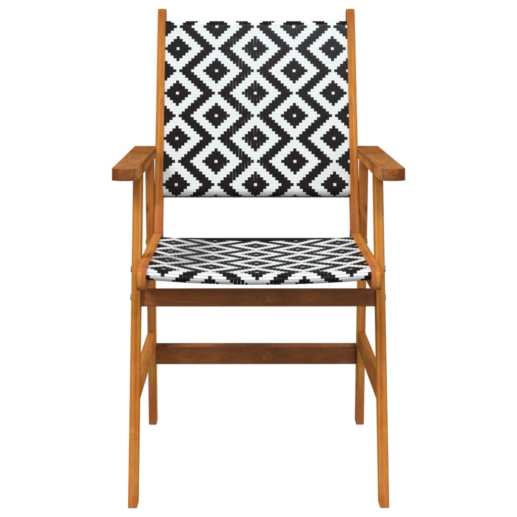 Garden Chair | Set of 2 | Brown, Black, White