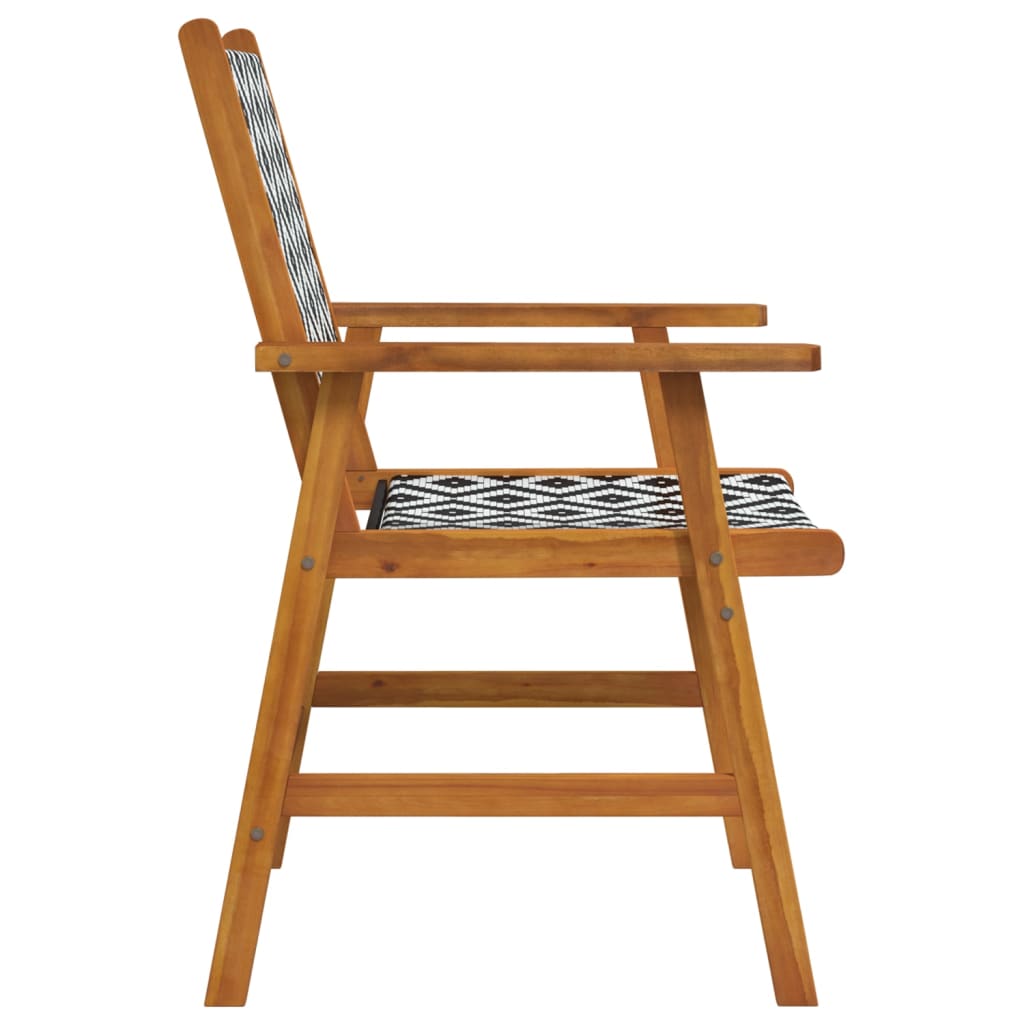 Garden Chair | Set of 2 | Brown, Black, White