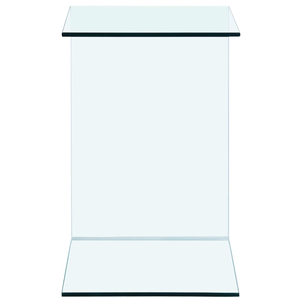 Side Table | Clear | Tempered glass | 40x40x60 cm | Tough | Side Table