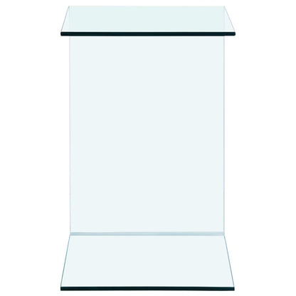 Side Table | Clear | Tempered glass | 40x40x60 cm | Tough | Side Table