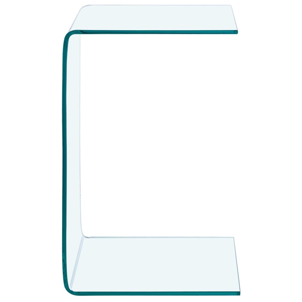 Side Table | Clear | Tempered glass | 40x40x60 cm | Tough | Side Table
