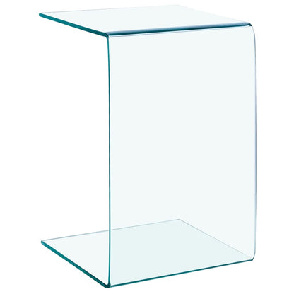 Side Table | Clear | Tempered glass | 40x40x60 cm | Tough | Side Table