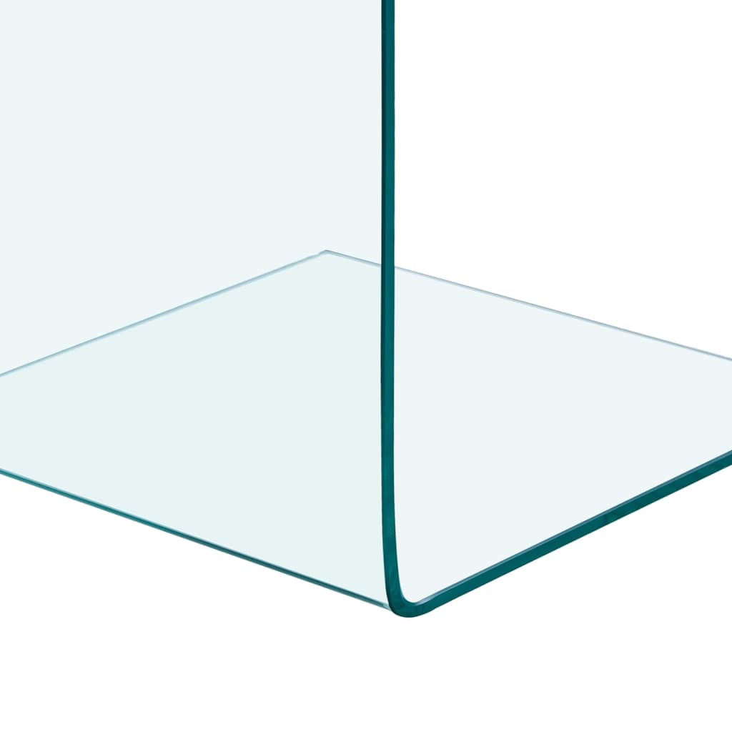 Side Table | Clear | Tempered glass | 40x40x60 cm | Tough | Side Table