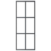 Sliding Door ESG Glass and Aluminium 76x205 cm Black