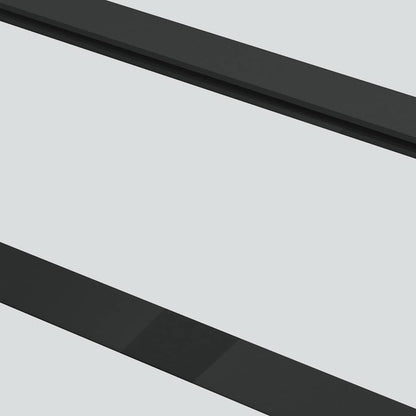 Sliding Door ESG Glass and Aluminium 76x205 cm Black