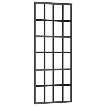 Sliding Door ESG Glass and Aluminum 29.9"x80.7" Black