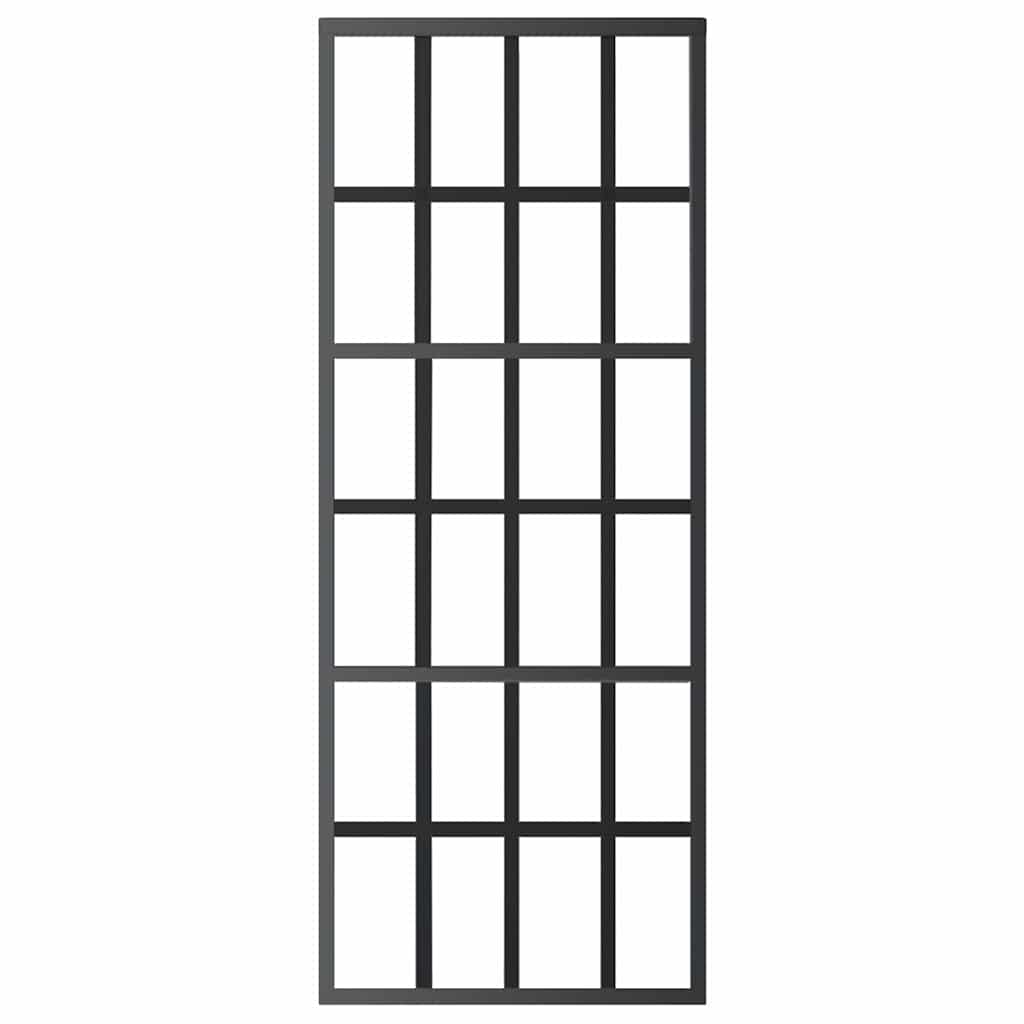 Sliding Door ESG Glass and Aluminum 29.9"x80.7" Black