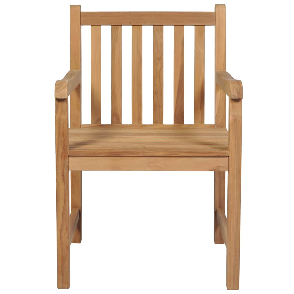 Outdoor Chair | Set of 8 | Brown | Solid teak wood | Medium | Durable