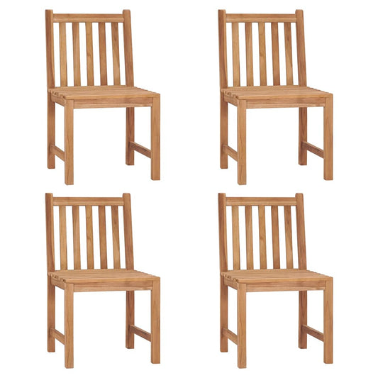 Garden Chairs 4 pcs Solid Teak Wood